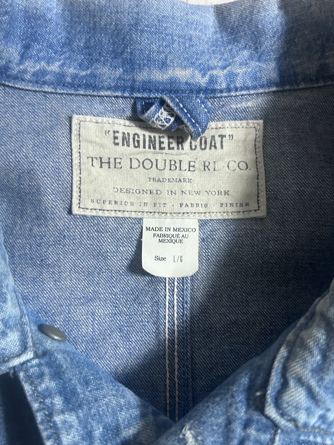 RRL 24SS 엔지니어 데님 워크 자켓 L 상품이미지3