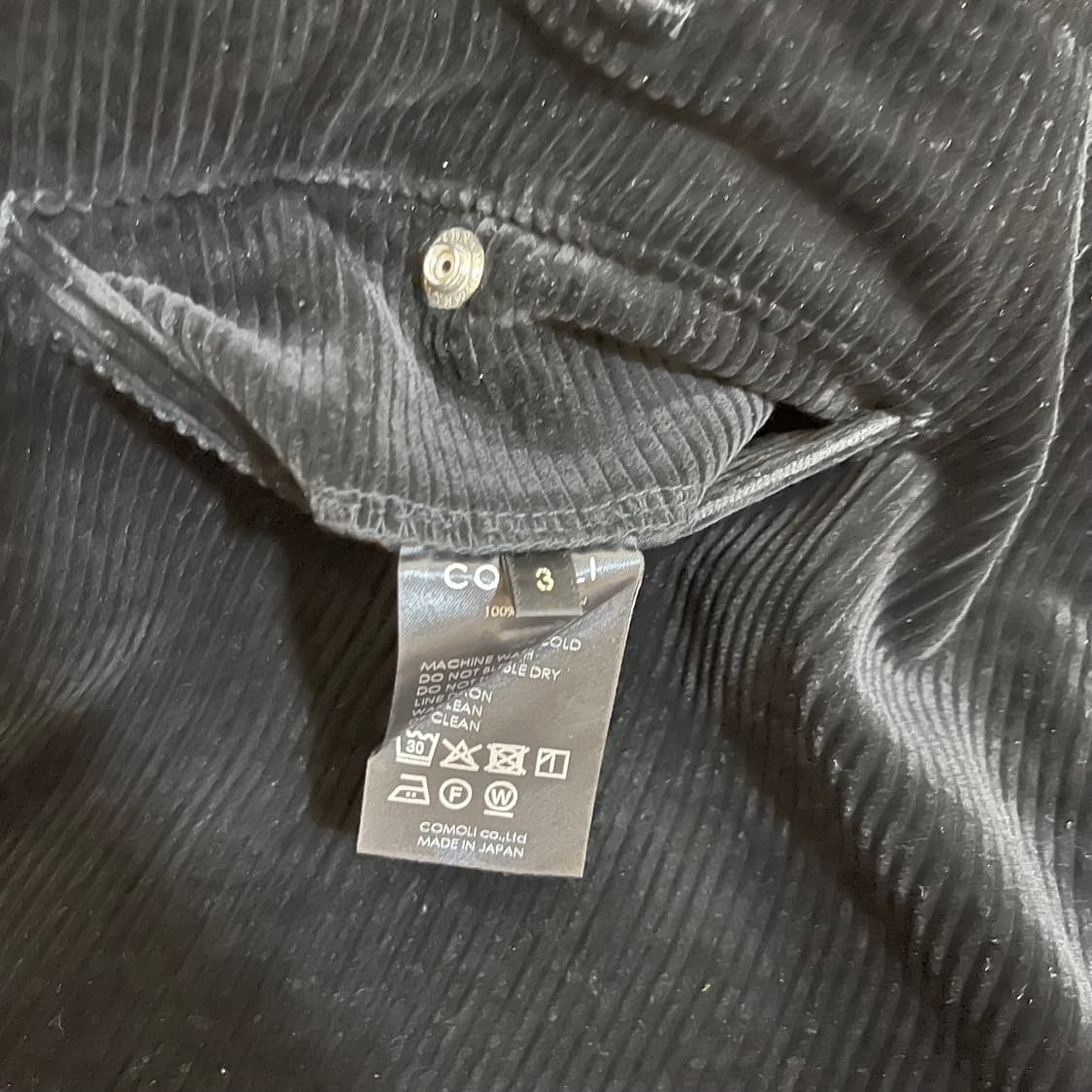 [3] comoli 25aw 코모리 코듀로이 워크팬츠 상품이미지3