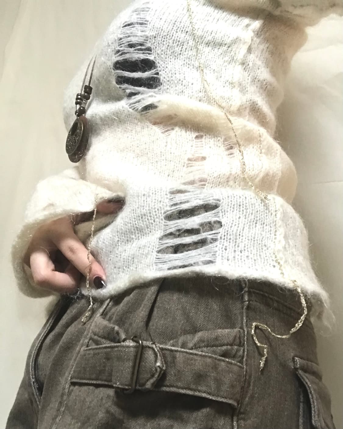 앙고라 데미지 니트 상품이미지4