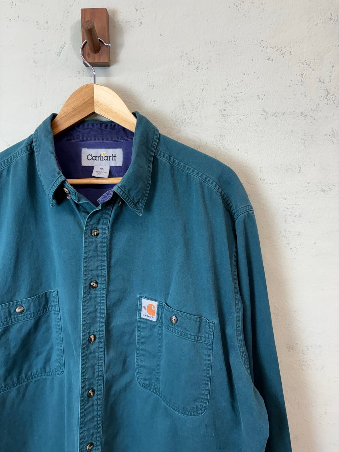 칼하트 빈티지 그린 워크셔츠 상품이미지2