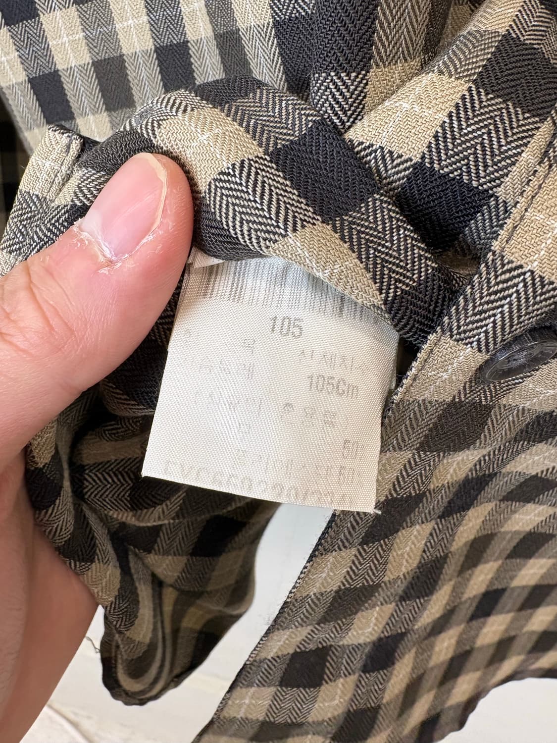 입생로랑 90s 빈티지 로고 체크셔츠 상품이미지7