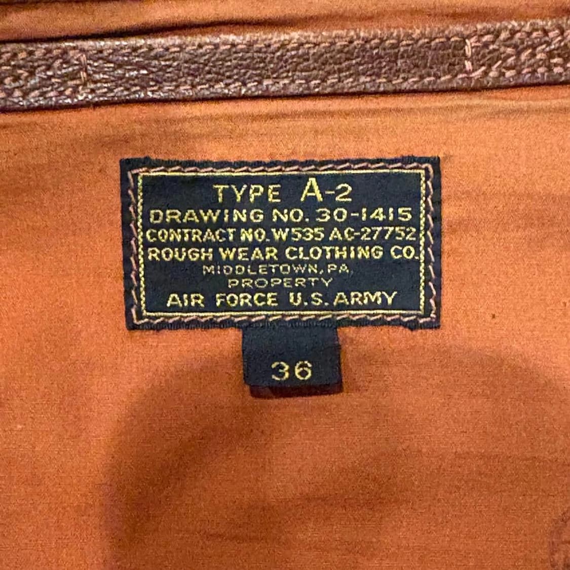 더 리얼 맥코이 A-2 타입 가죽 재킷 상품이미지3