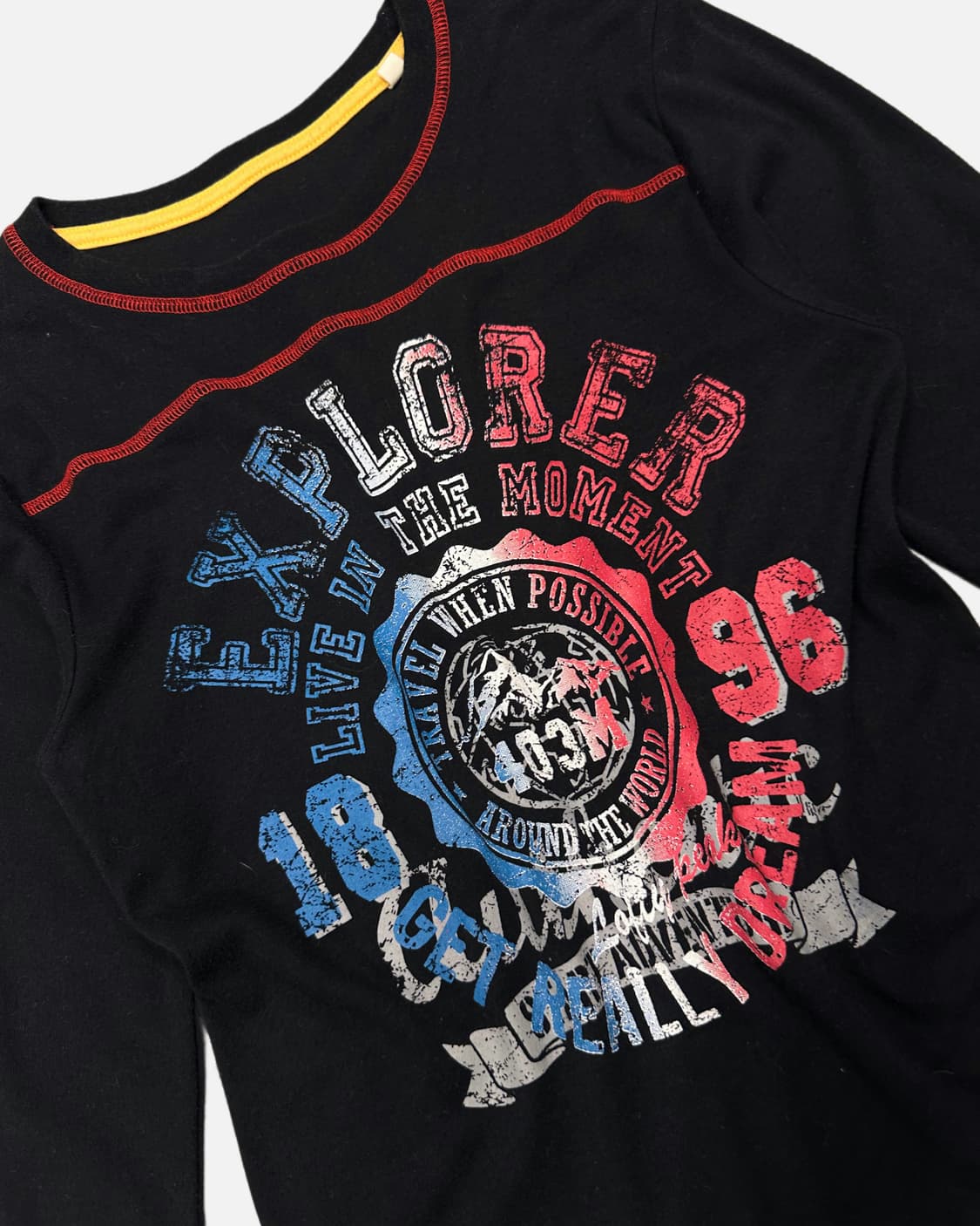 printing stitch detail t-shirt 상품이미지3