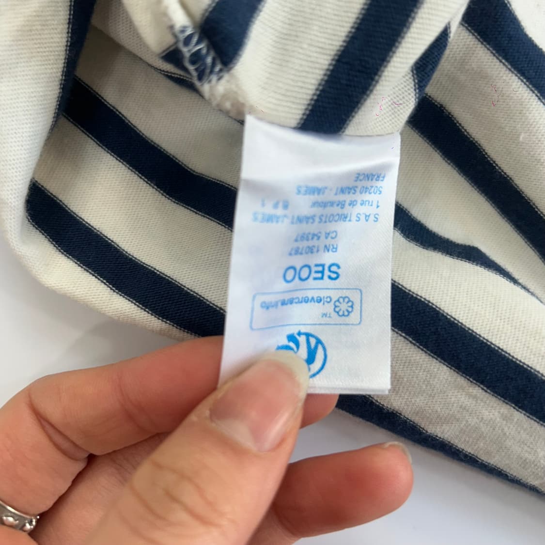 Saint james 네이비 스트라이프 롱 슬리브 상품이미지7