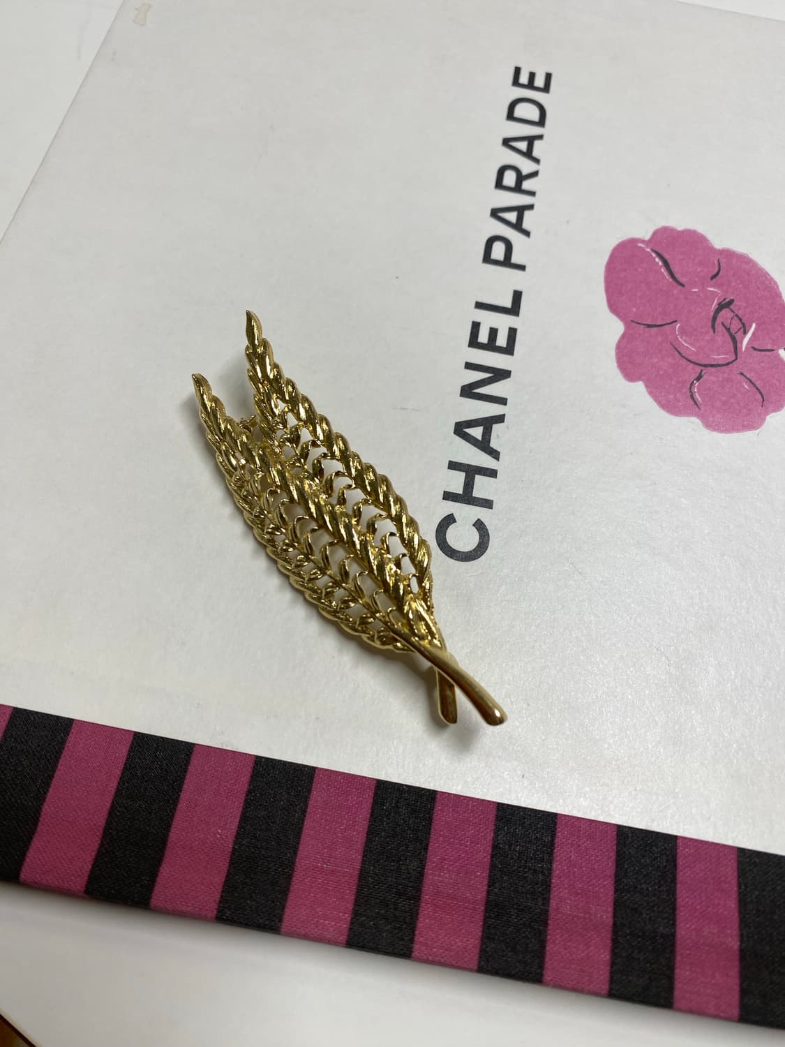 빈티지 골드 리프 브로치 상품이미지2