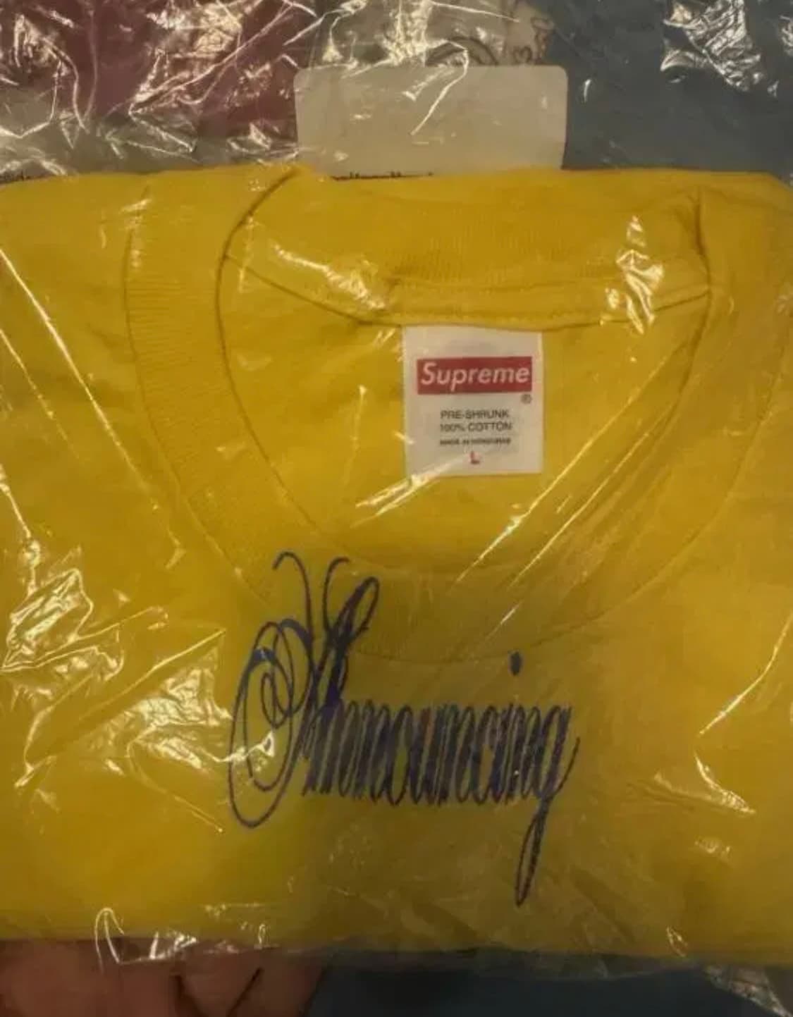[L]슈프림 어나운싱 티셔츠 옐로우 - 25SS 상품이미지2