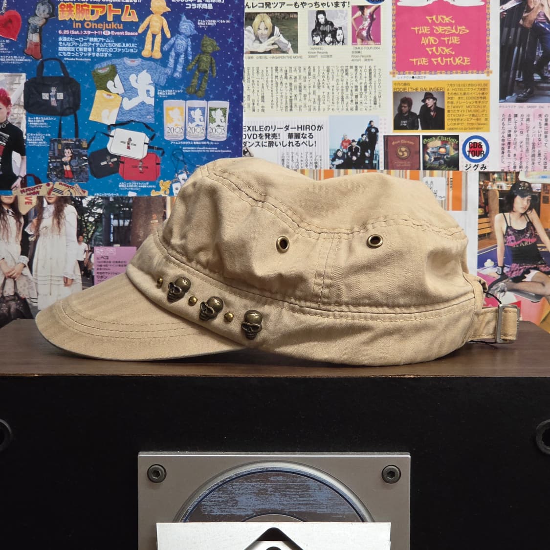 Y2K  펑크 스컬 스터드 코튼캡 상품이미지3