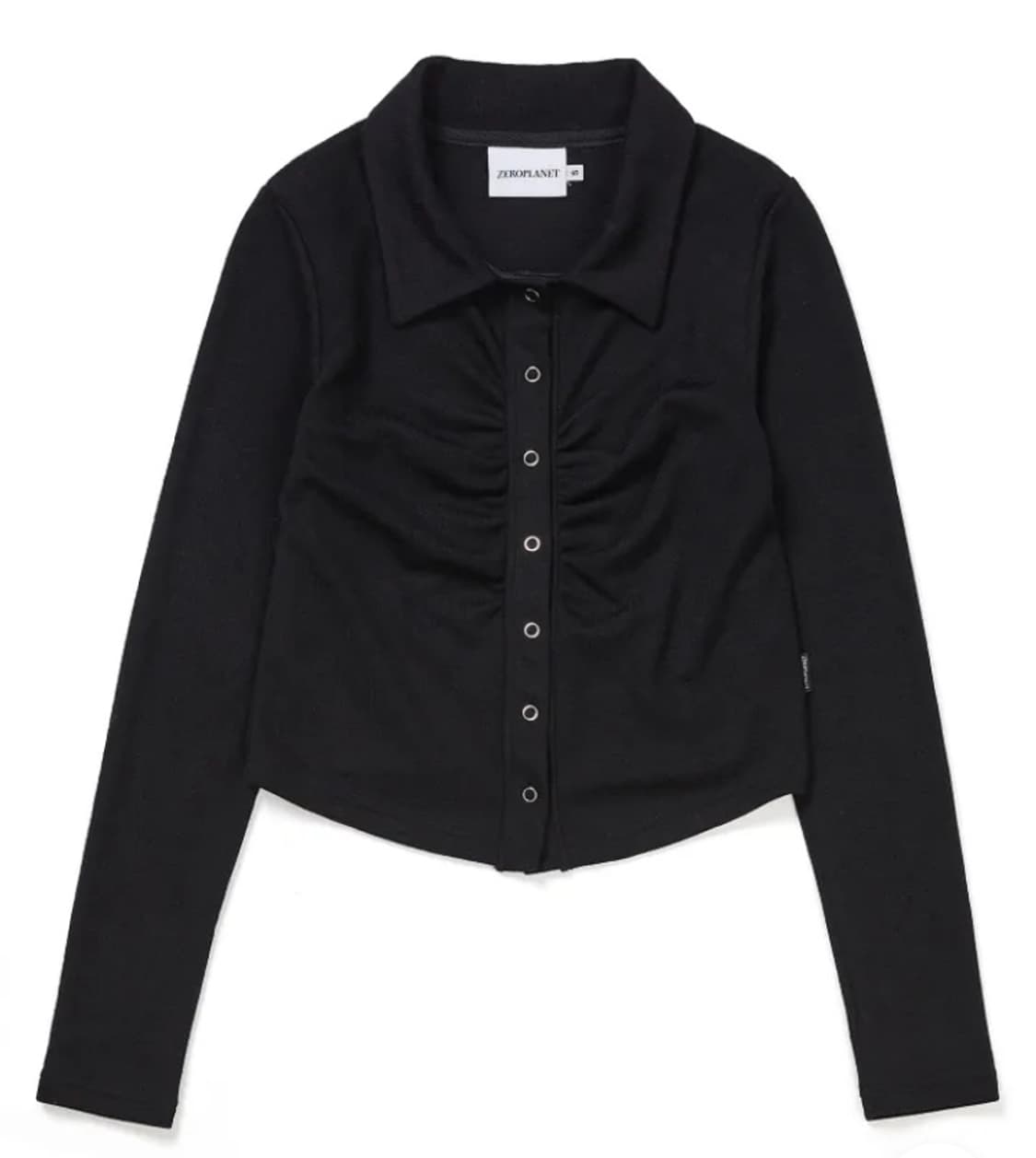 제로플래닛 셔링 카라 셔츠 블라우스 니트 상품이미지1