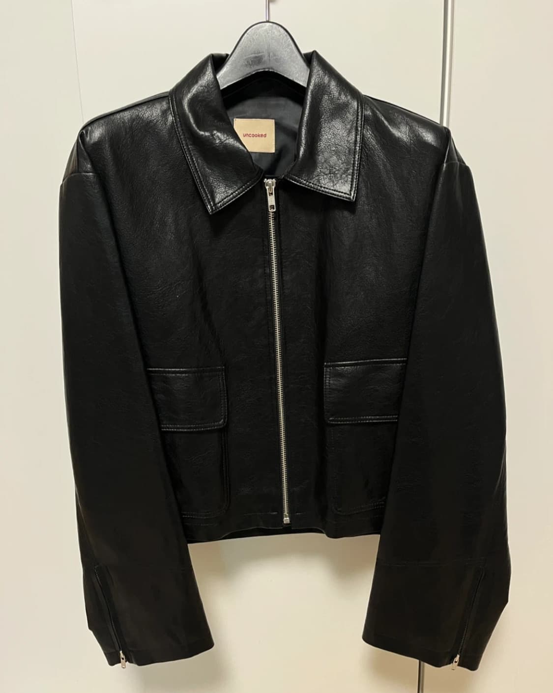 언쿡드 클래식 레더자켓 블랙 여성  상품이미지1