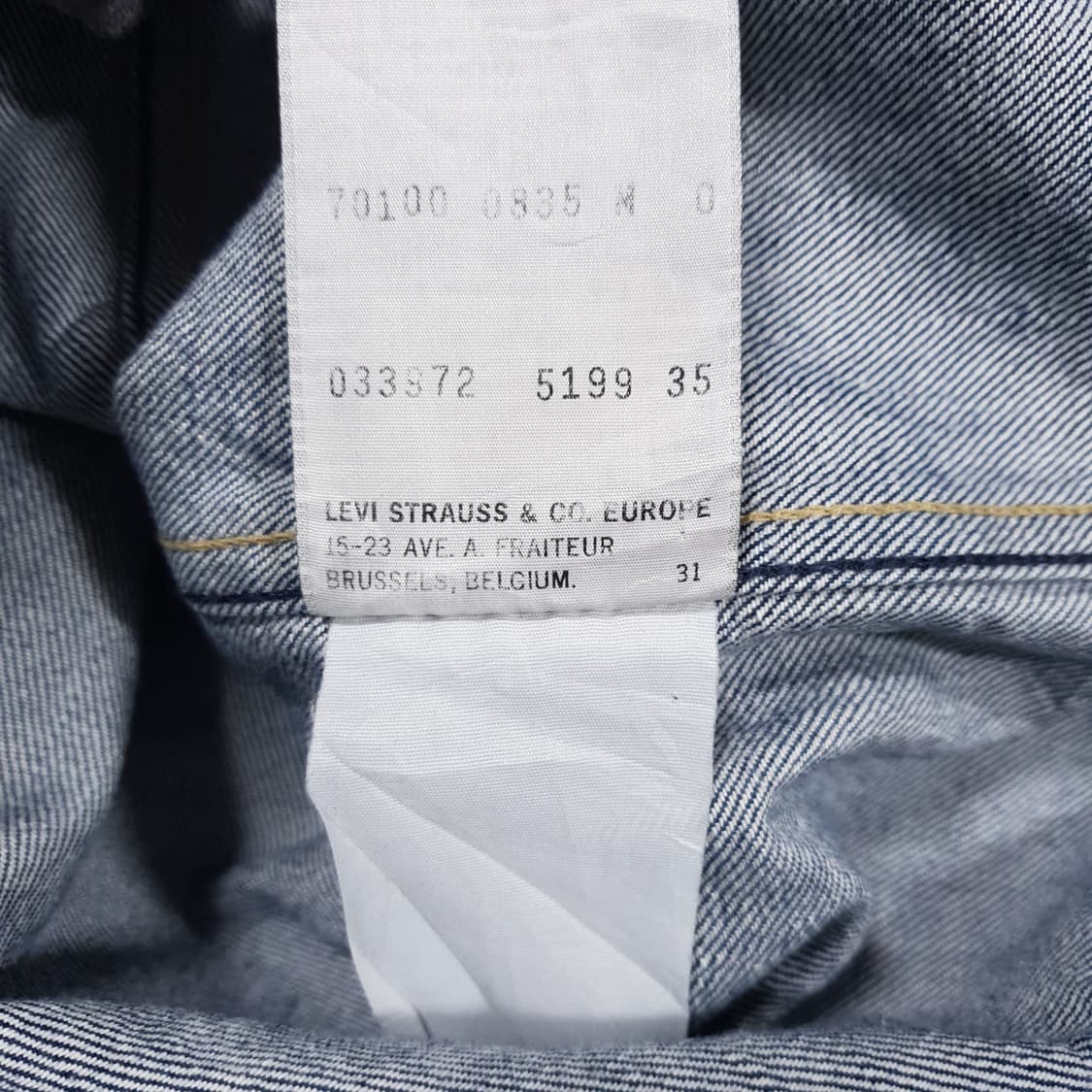 90s 리바이스 LEJ 1세대 엔지니어드 진 데님 트러커 청자켓 M 희귀 상품이미지7