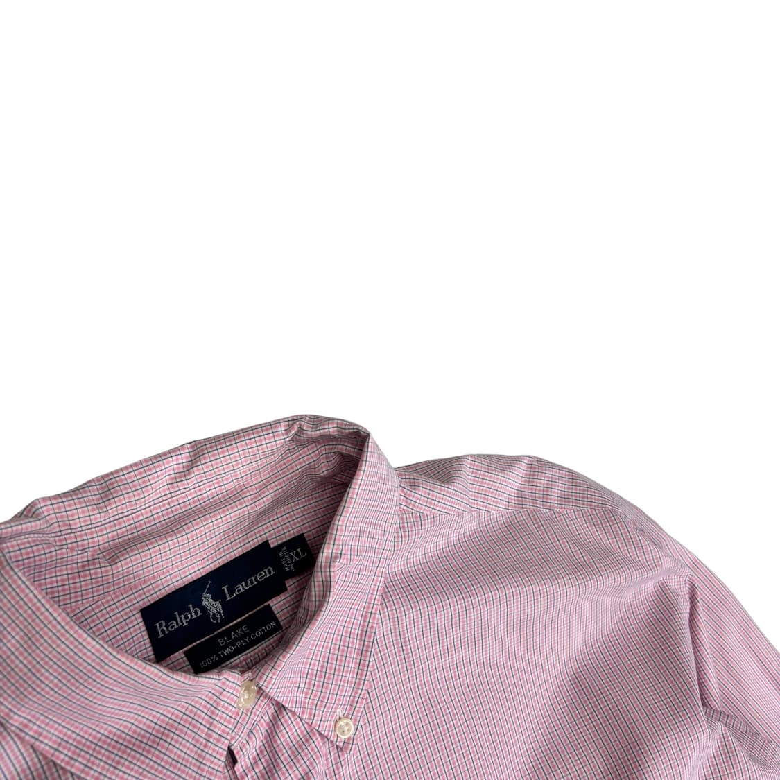 폴로 랄프로렌 오버사이즈 분홍 체크 셔츠 상품이미지3