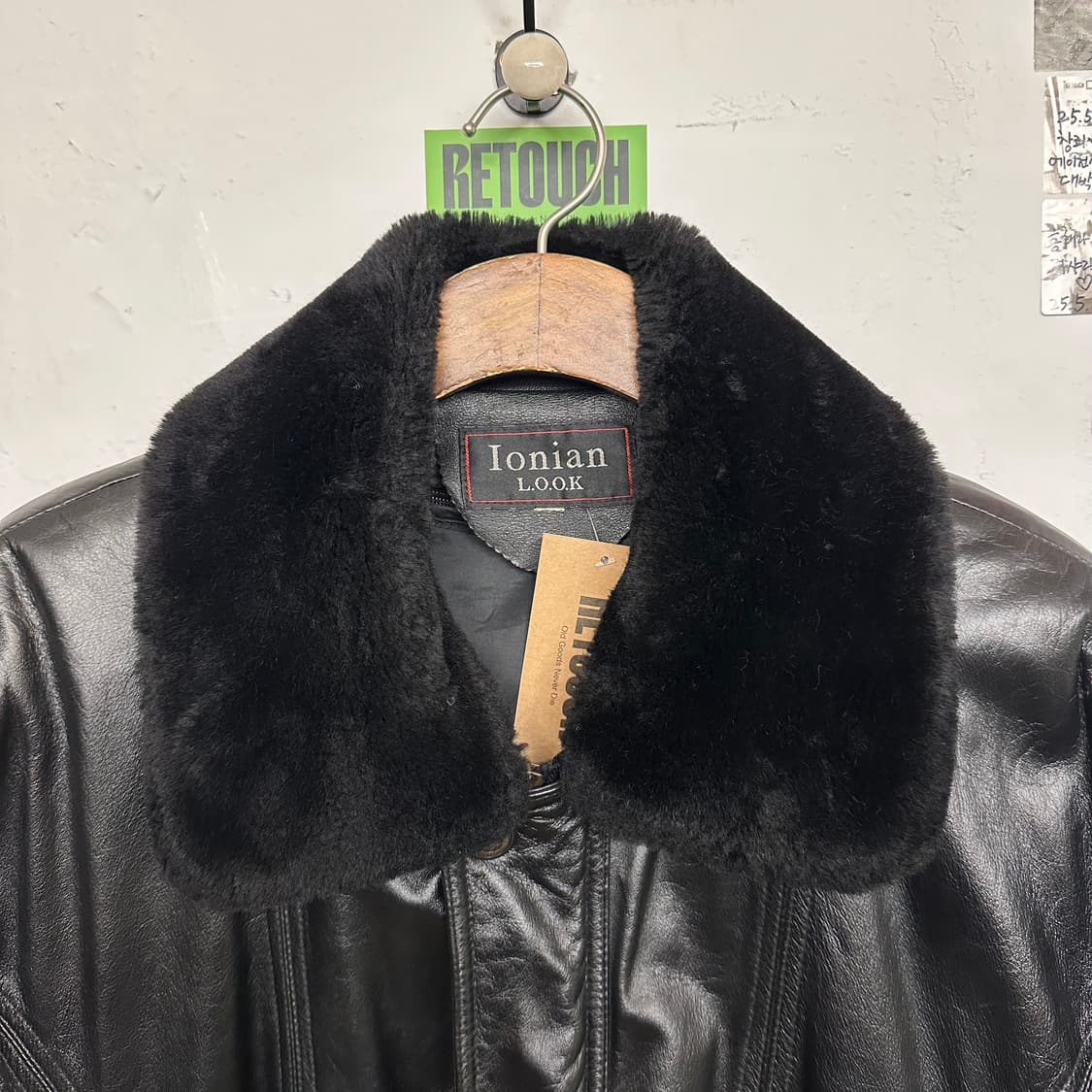 90‘s 카우레더 블루종 자켓(다운 라이너) 상품이미지3