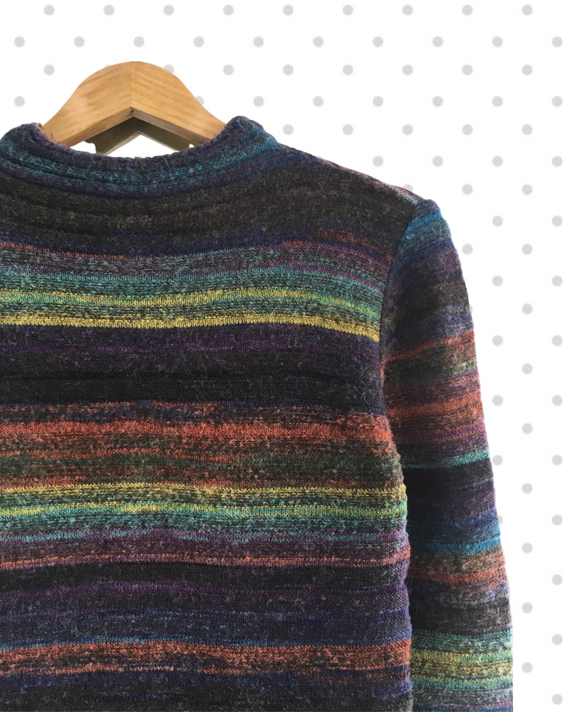 vintage two-way stripe knit rainbow 상품이미지7