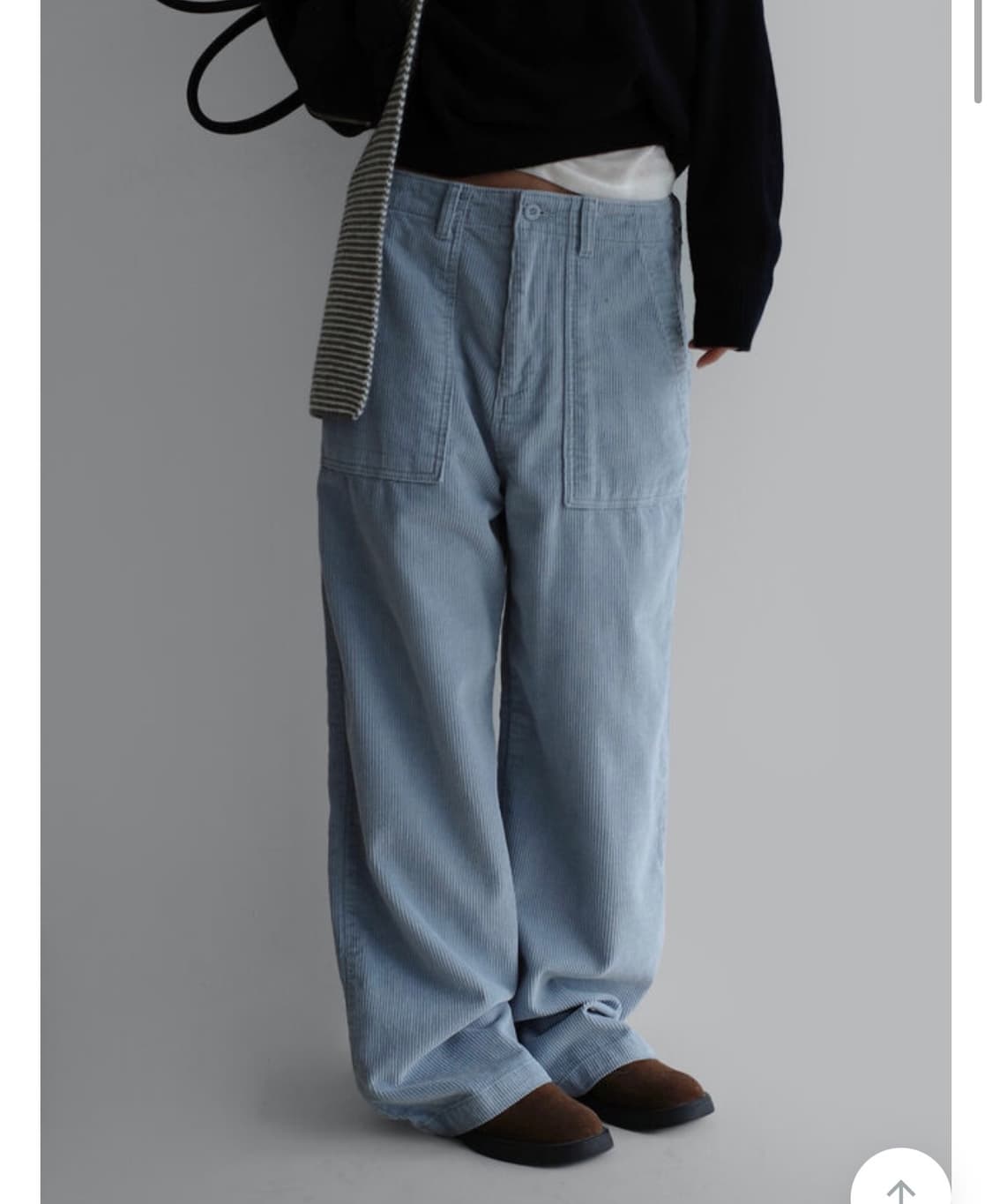 라룸 코듀로이 워크팬츠 골덴팬츠 스카이블루 상품이미지4
