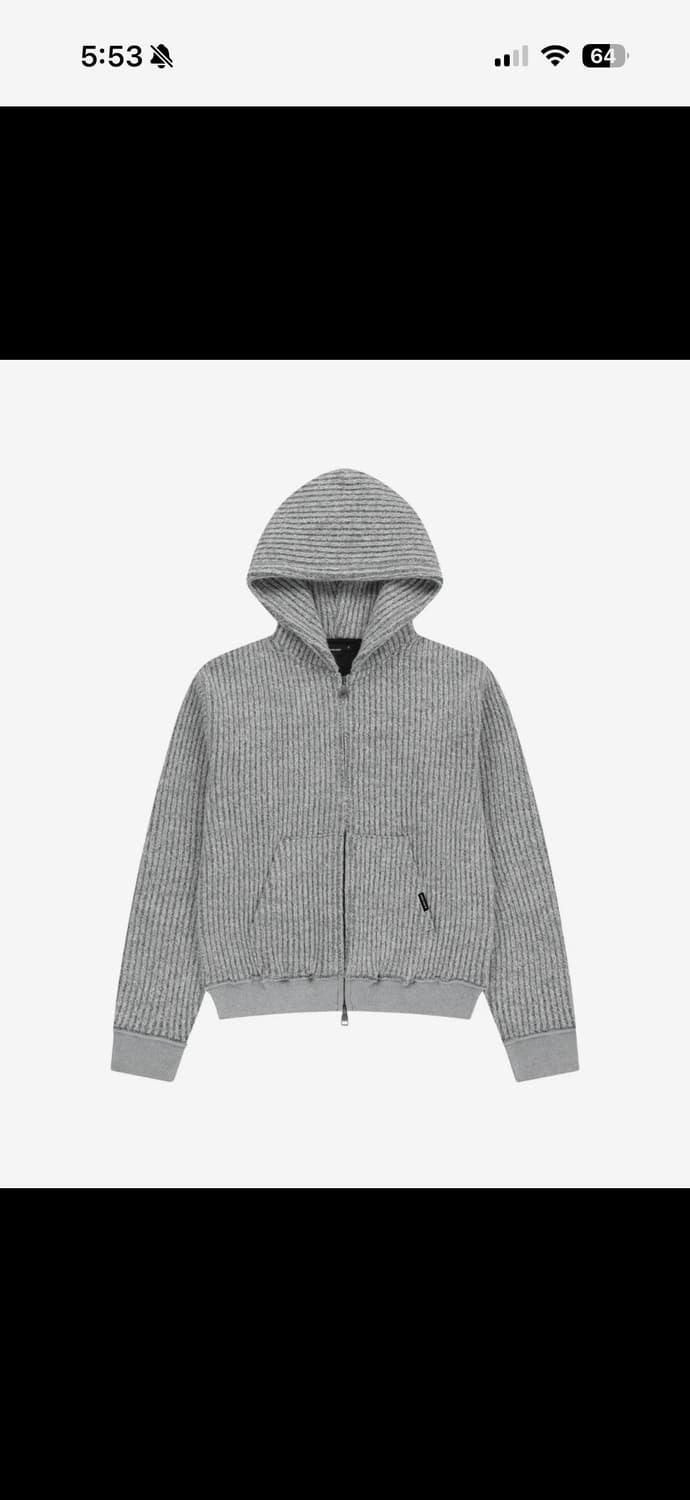 아캄 보카시 니트 집업 후디 상품이미지1