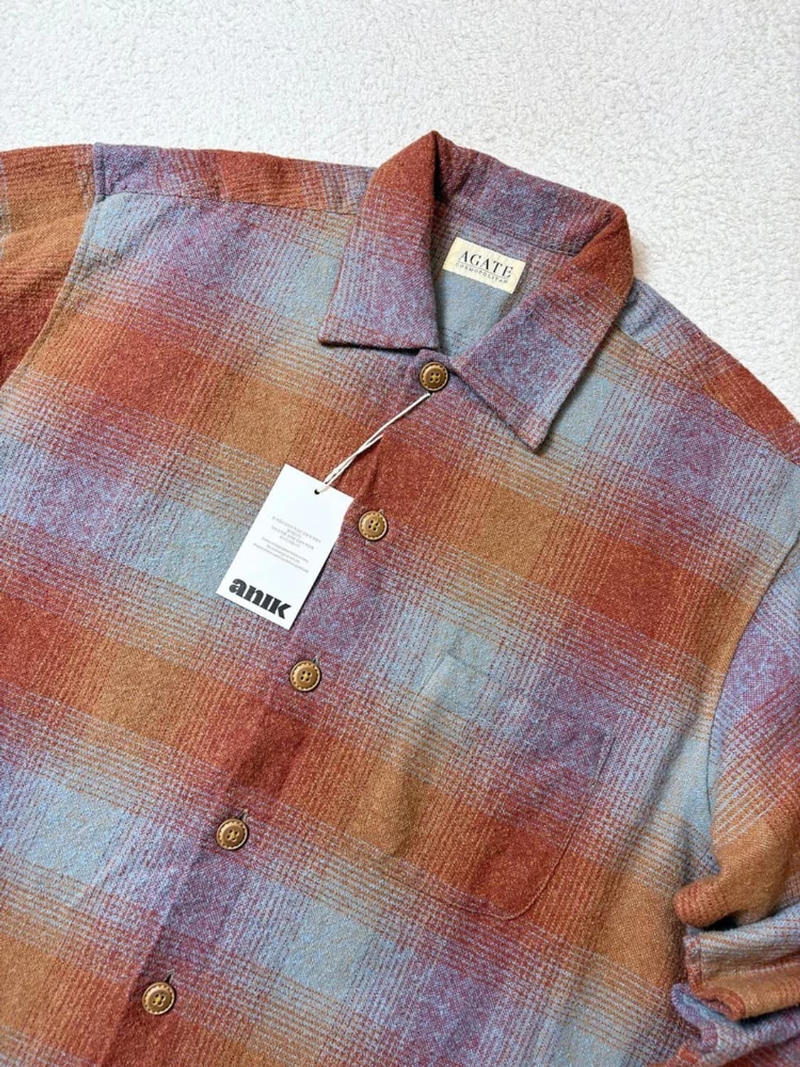 Agate Cosmopolitan 00's 재팬  체크 남방 PN6484 상품이미지2