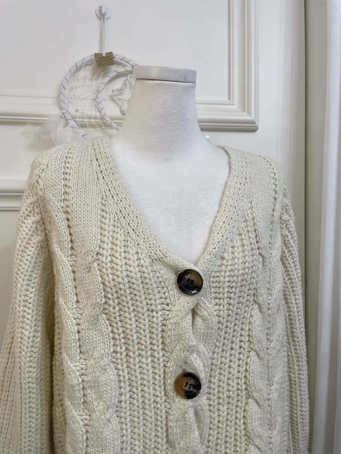 ivory twist 3button winter cardigan 상품이미지5
