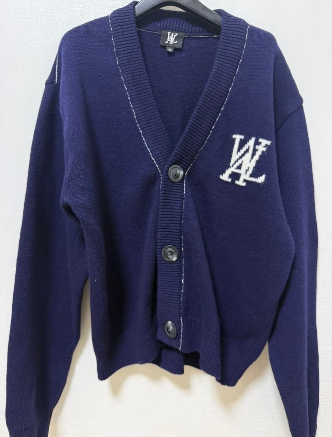 우알롱 스티치 니트 가디건 M 상품이미지2