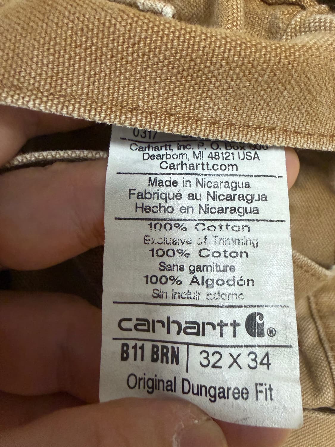 칼하트 싱글니팬츠 32x34 상품이미지4