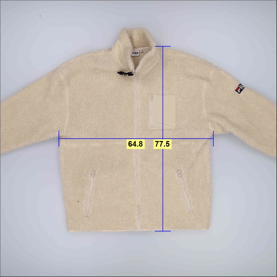 XXL 휠라 루즈핏 플리스자켓 0220H1 상품이미지5