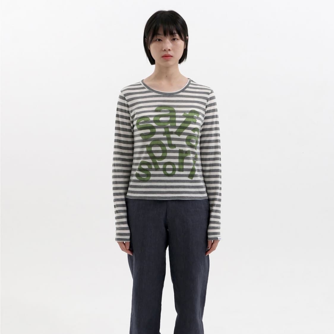 사파리스팟 1/2 스트라이프 롱슬리브 상품이미지2