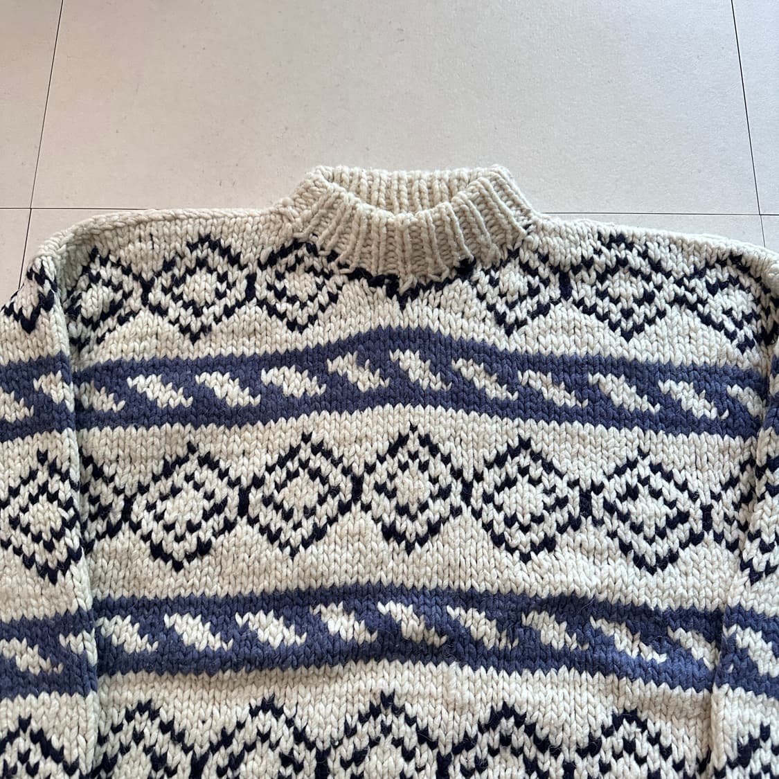 90s La Paz 에콰도르산 헤비 울 에스닉 아즈텍 니트 스웨터  상품이미지2