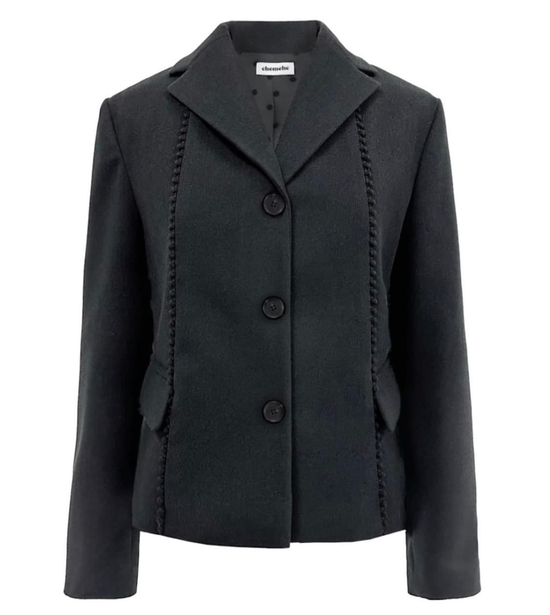 체메씨 폼보우 자켓 차콜 상품이미지1