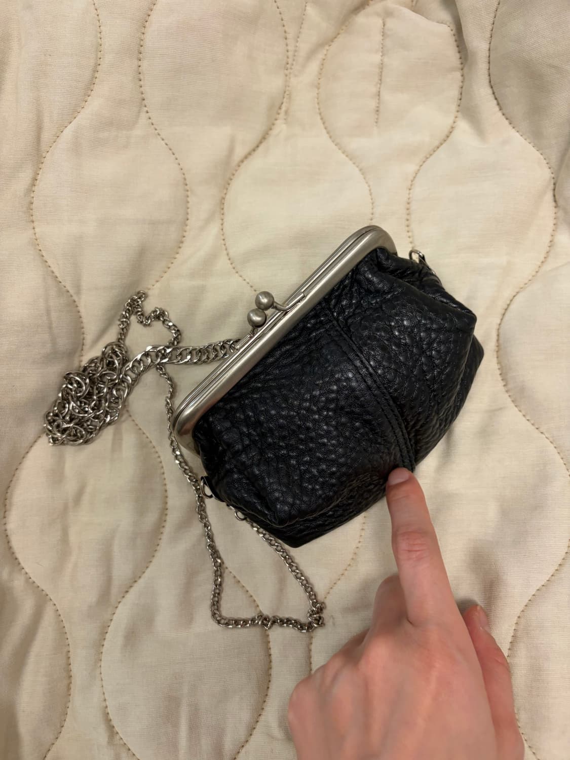 ZISOO 폴딩 프레임(블랙) 천연 소가죽 미니백 상품이미지8