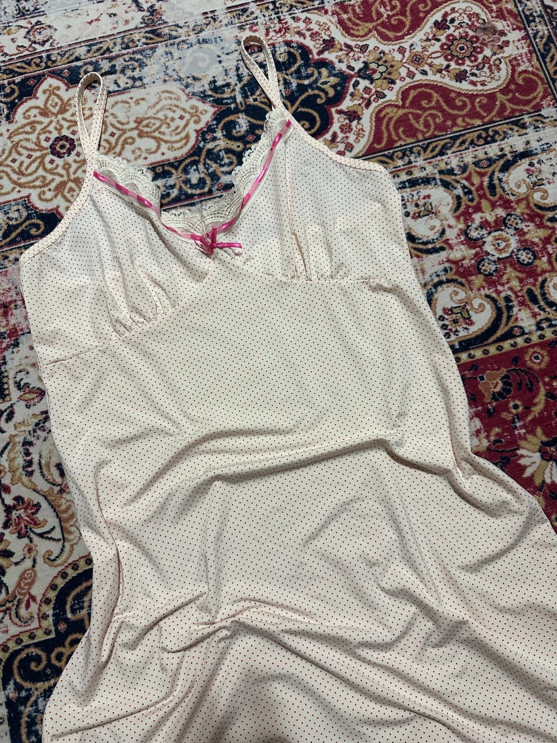 도트 슬립 원피스 상품이미지2