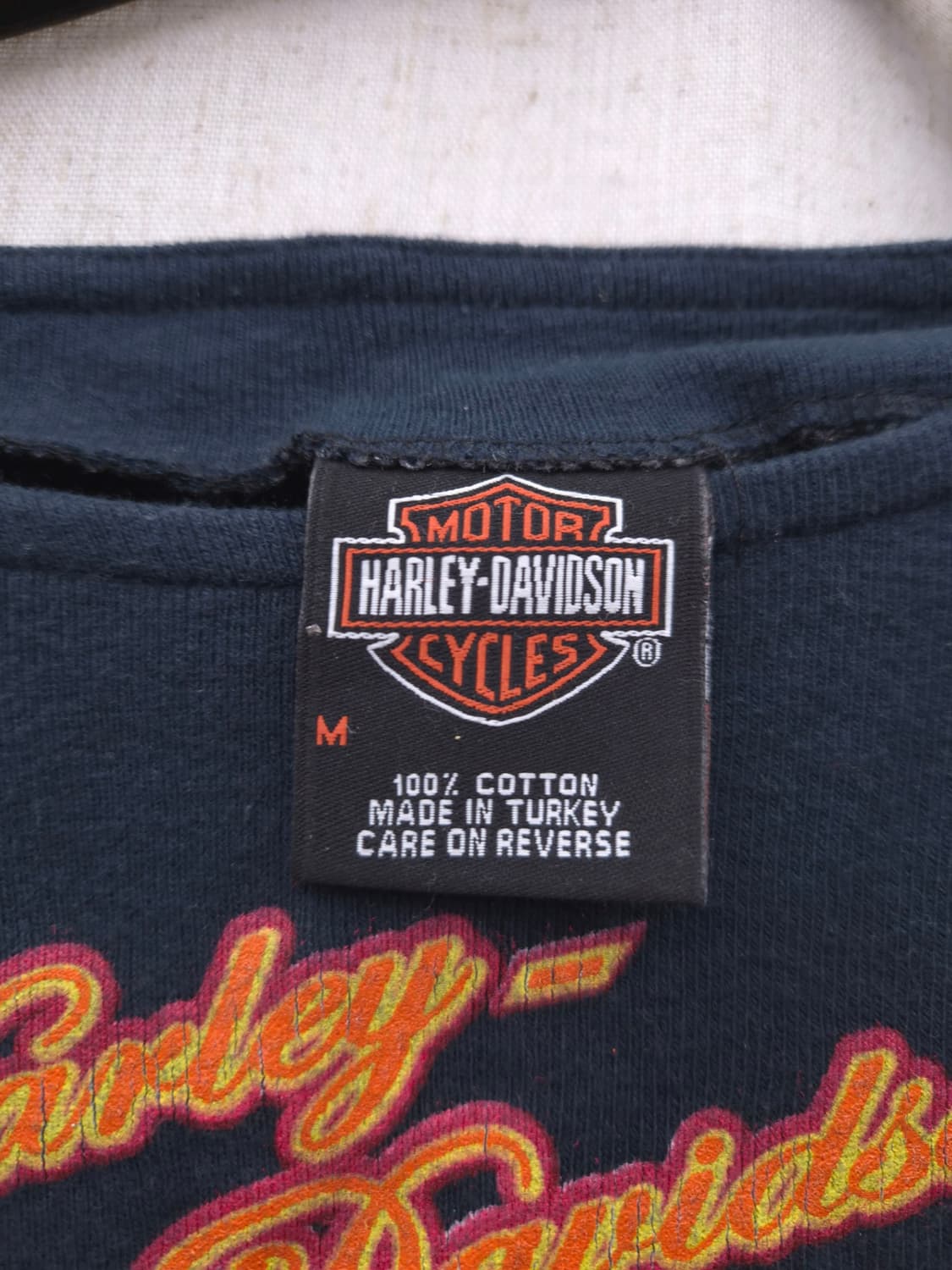 할리데이비슨 플라워 프린팅 긴팔 티셔츠 상품이미지3