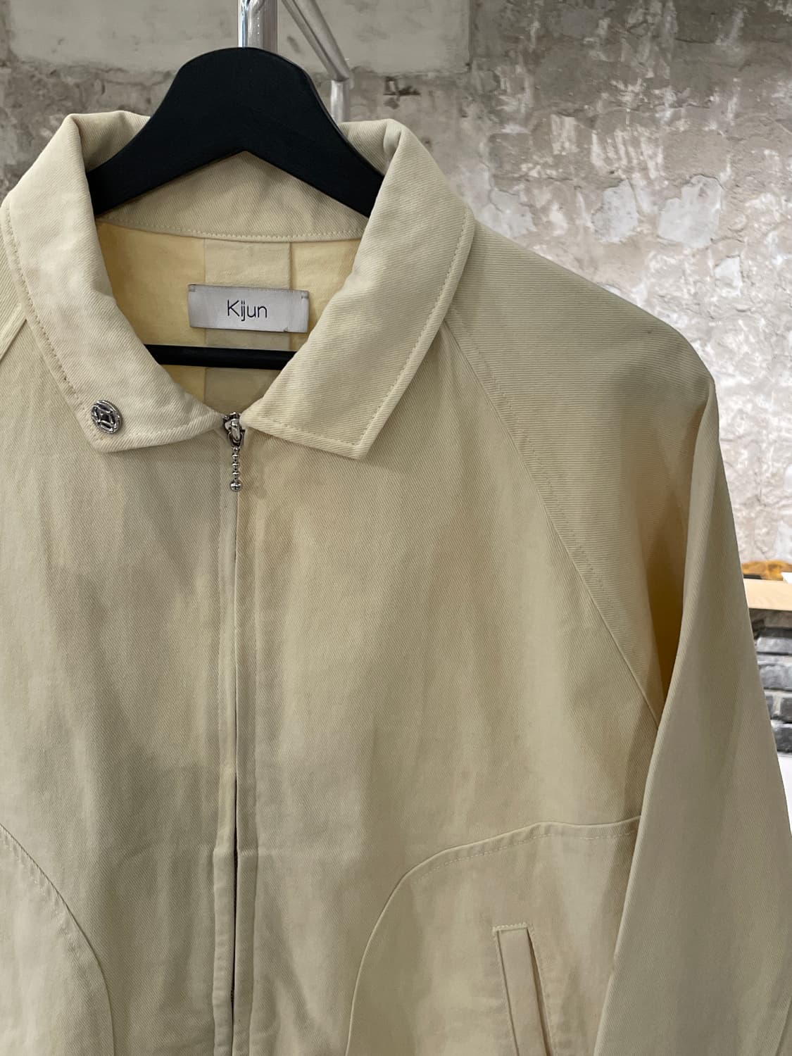 기준 크림 집업 크롭 블루종 자켓 상품이미지3