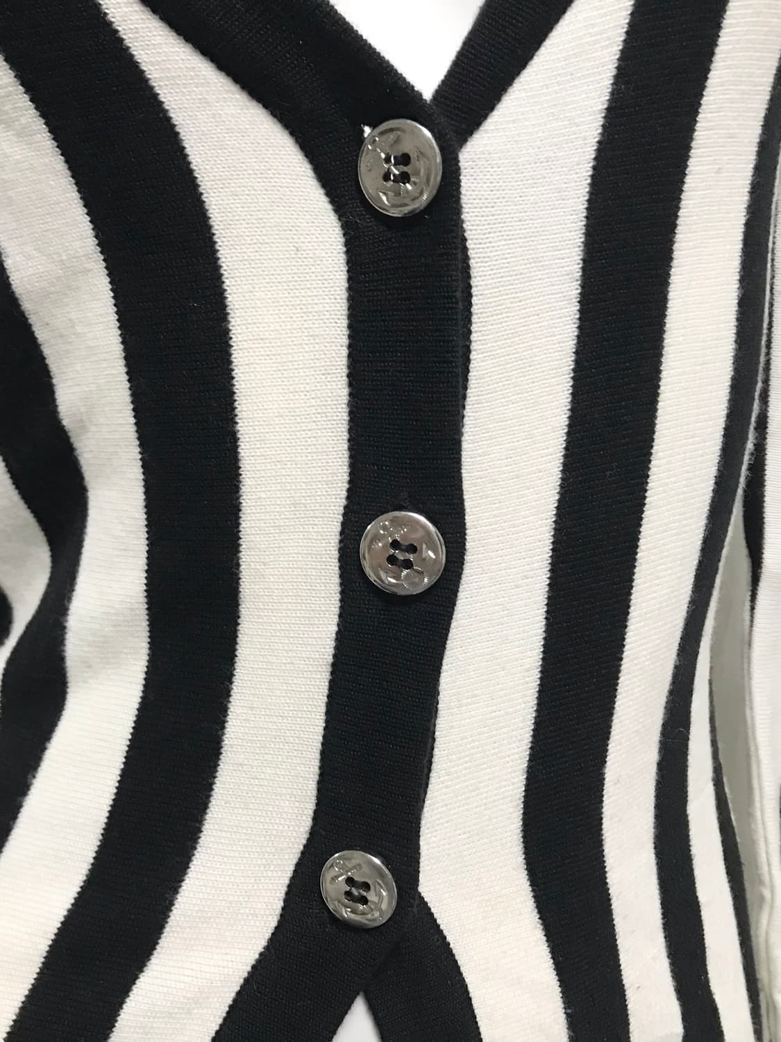 빈티지 cecil mcbee 세실맥비 오네갸루 스트라이프 딱붙 가디건 탑 상품이미지4