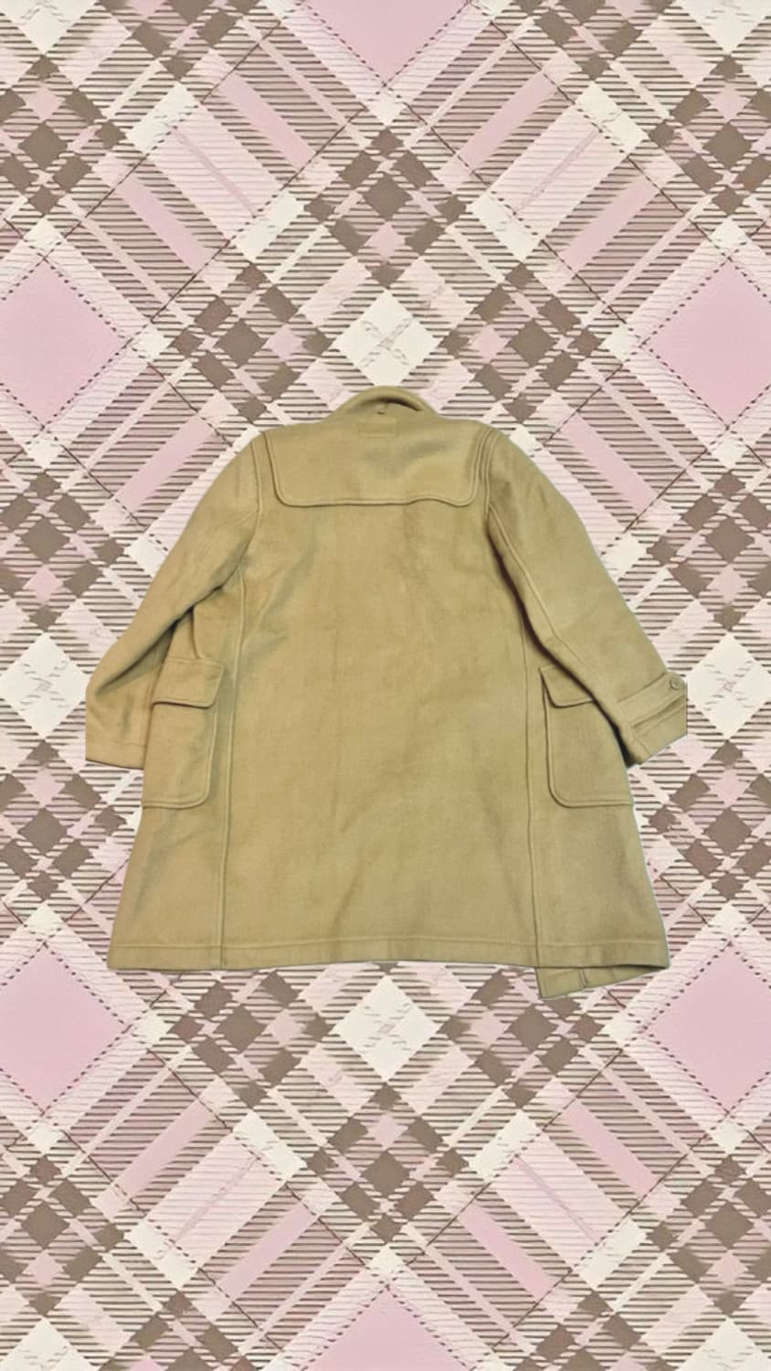 🎀빈티지 모리걸 핑크브라운체크 안감 베이지 떡볶이코트🎀 상품이미지2