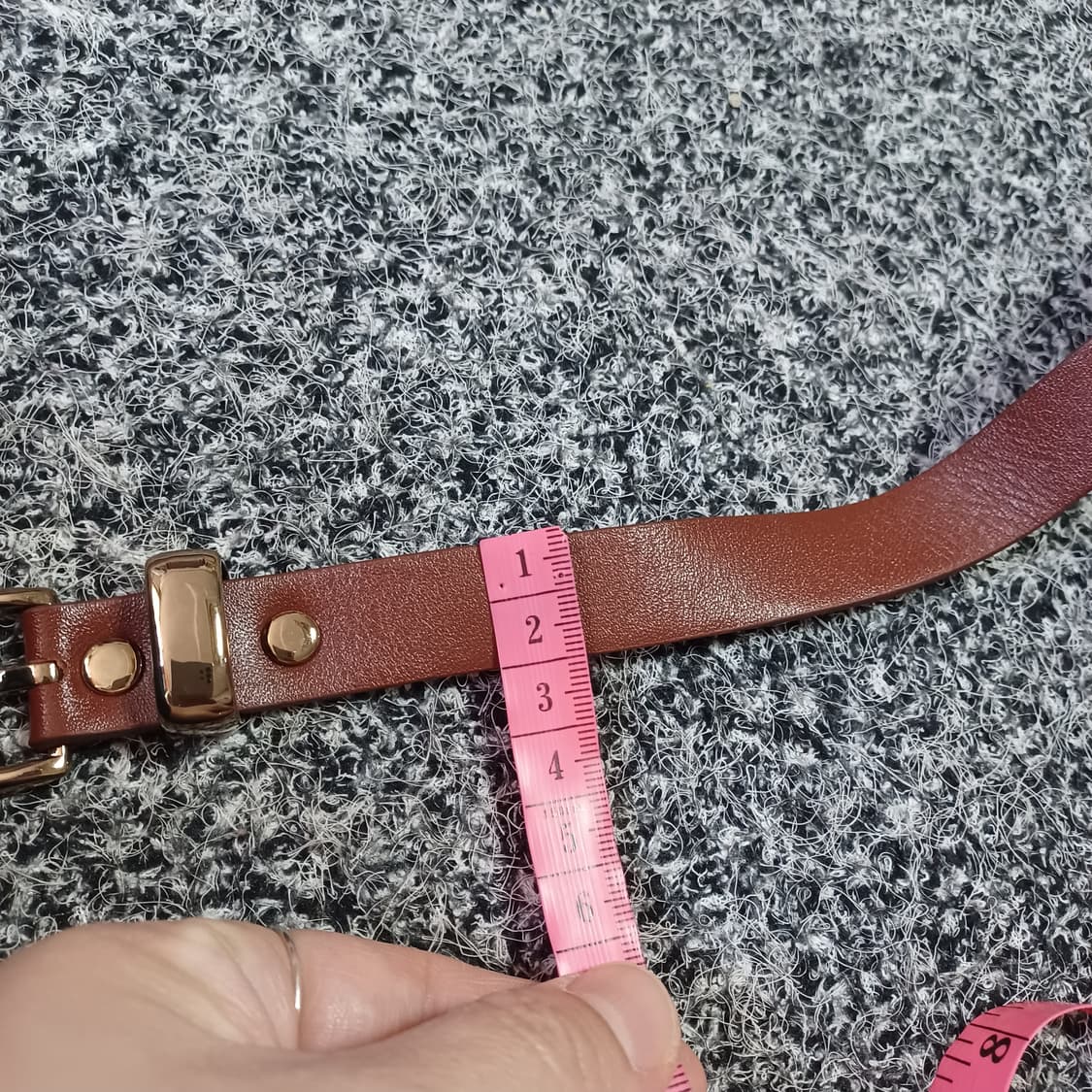 여성 가죽 벨트 브라운 상품이미지4
