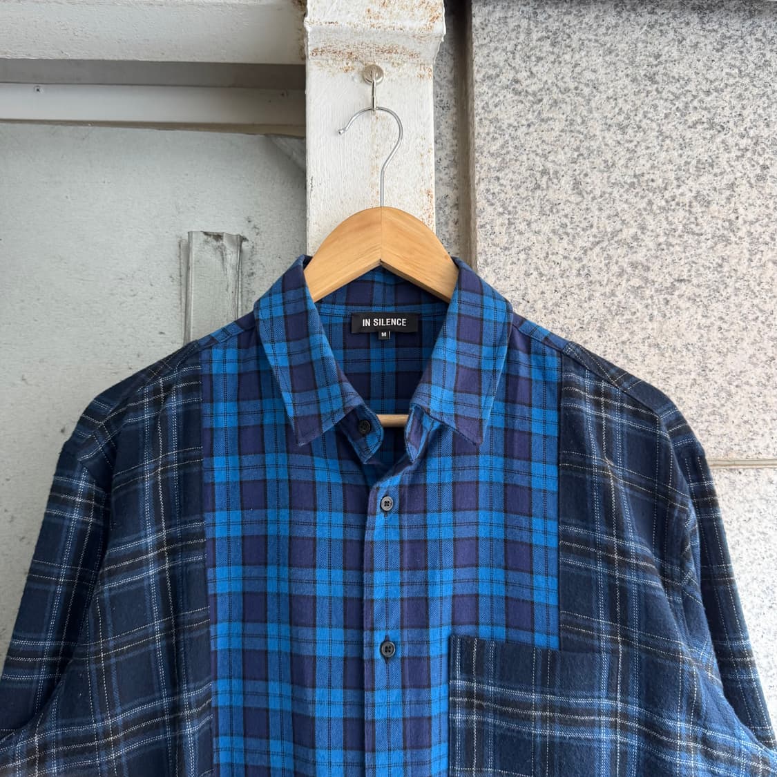 인사일런스 언밸런스 체크 셔츠 상품이미지3