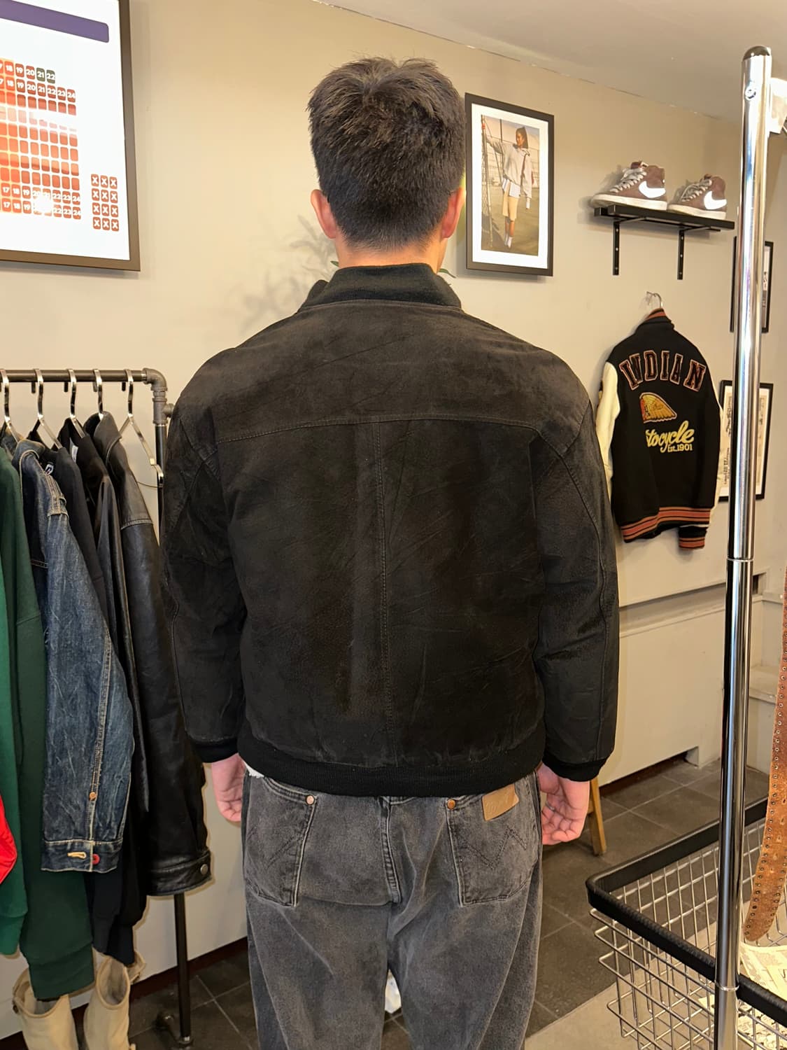 90’s Heavy pig-leather suede bomber 상품이미지9