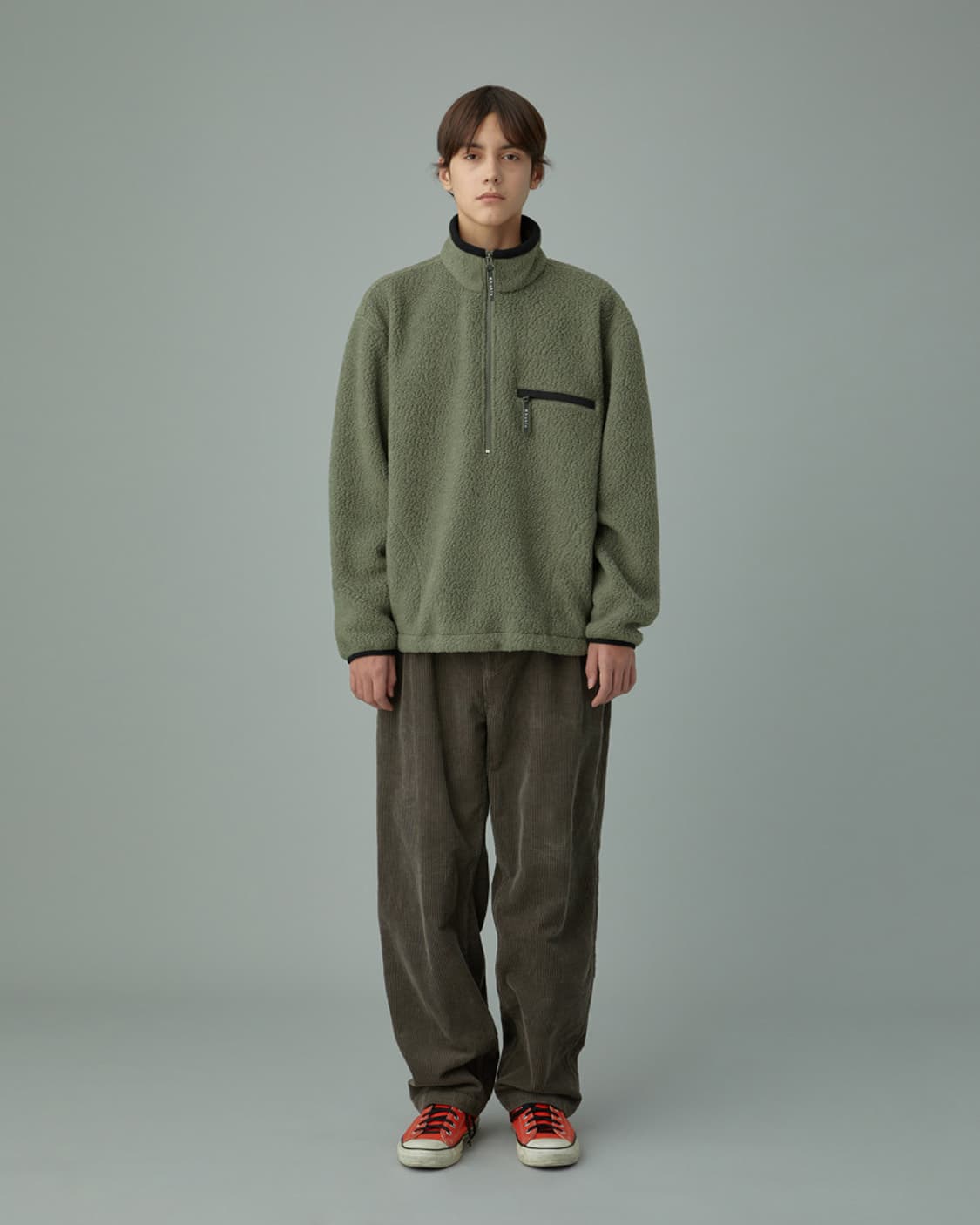 Khakis 카키스 쉐르파 플리스 풀오버 하프집업 반집업 xs 상품이미지3