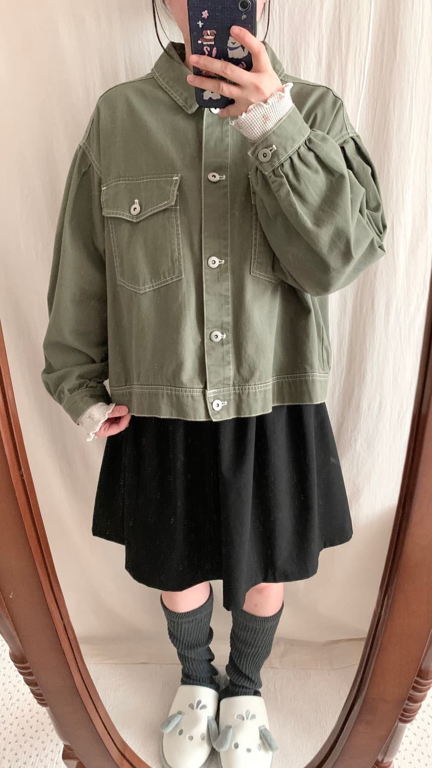 olive des olive 카키 벌룬 자켓 상품이미지4