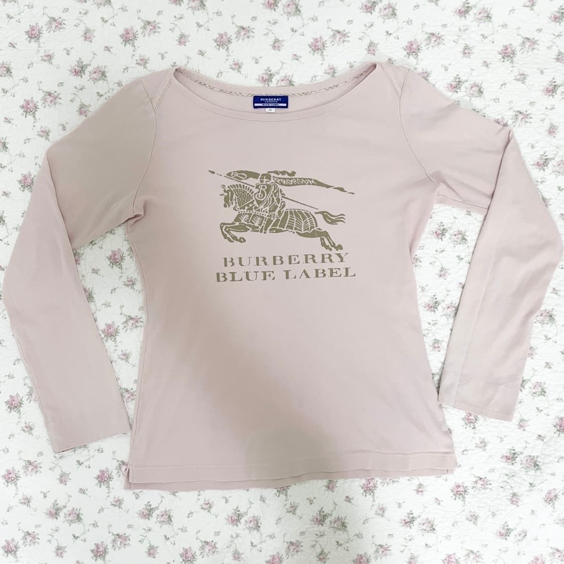 버버리 블루라벨 보트넥 핑크 롱슬리브 /빈티지 긴팔 상품이미지2
