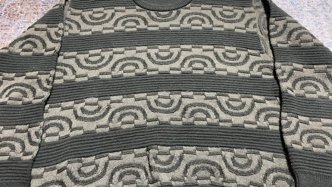 JPN 90s 일본 빈티지 크로커다일 자카드 보헤미안 패턴 니트 스웨터 상품이미지5