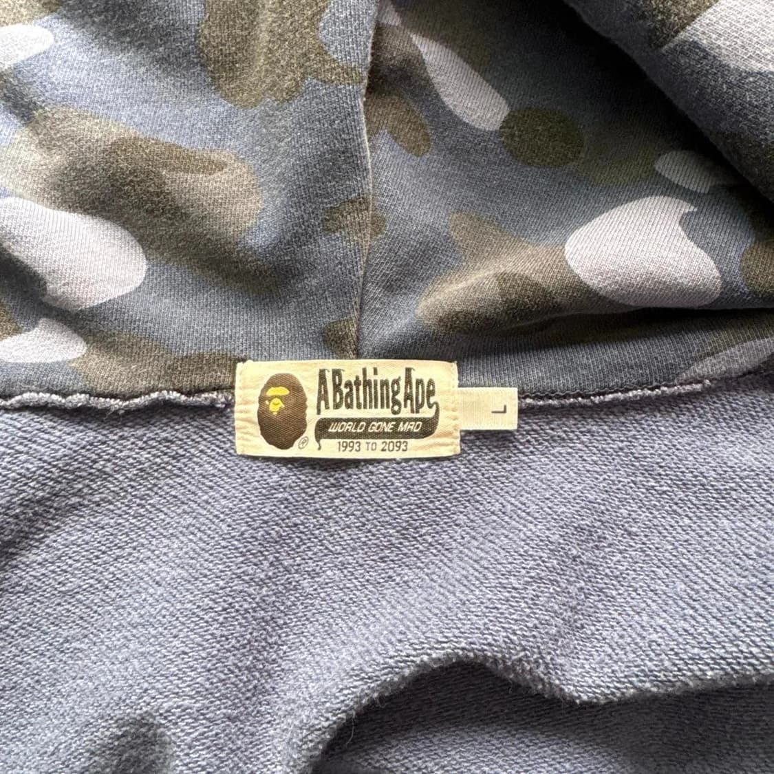 베이프 카모 샤크 후드집업 블루 상품이미지4