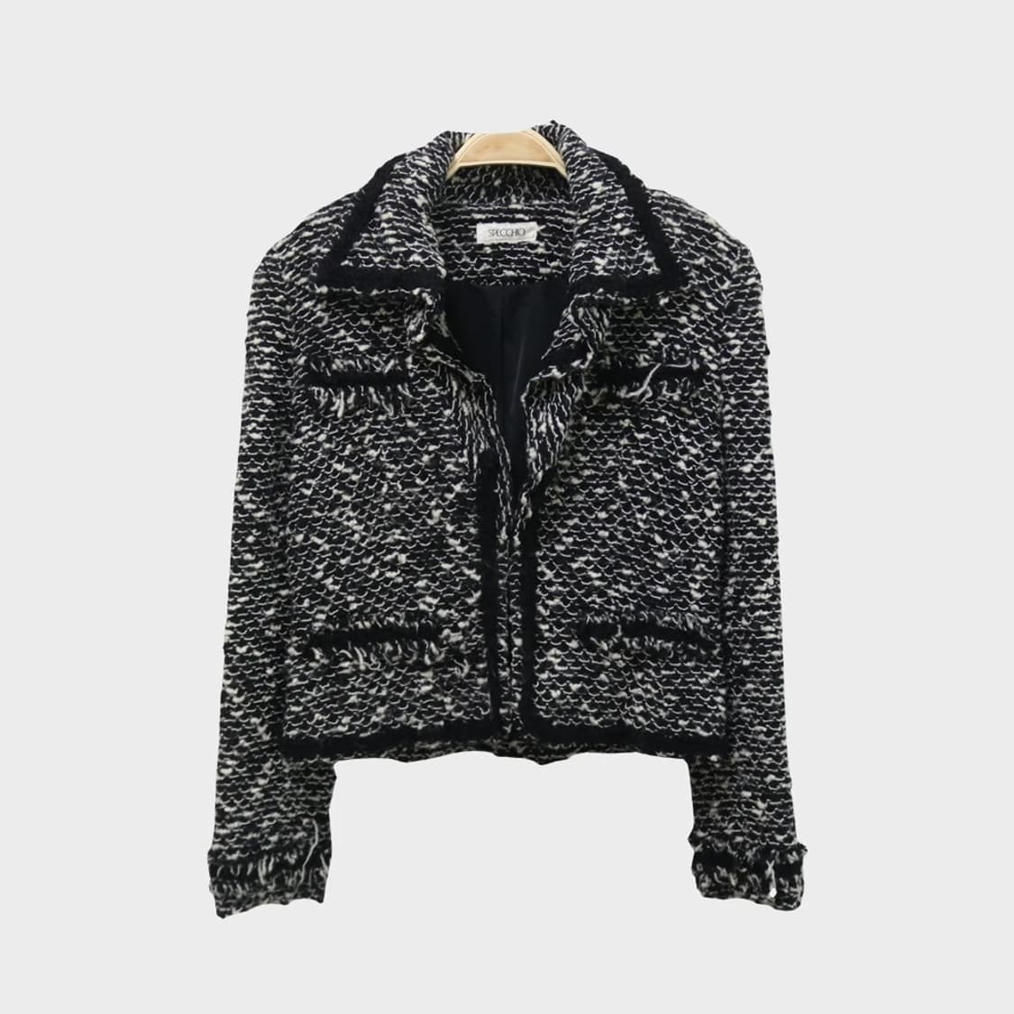 스피치오 BY 이세이 미야케 울 혼방 트위드 자켓 62224 상품이미지1