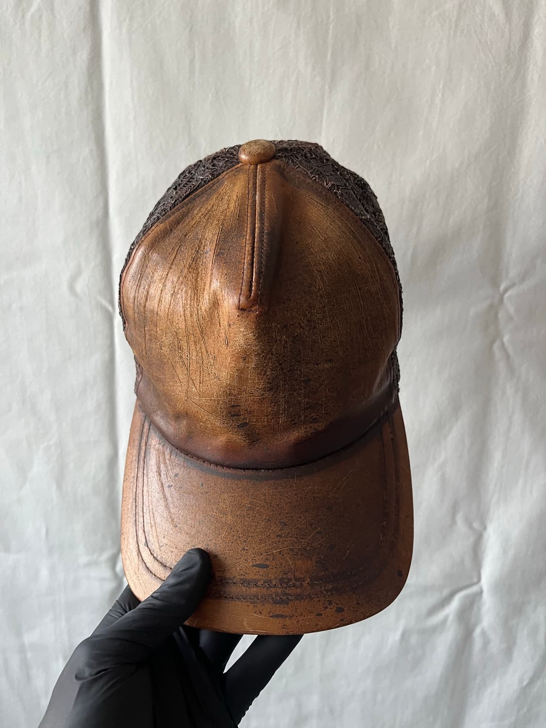 CA4LA COW SKIN LEATHER CAP 상품이미지1