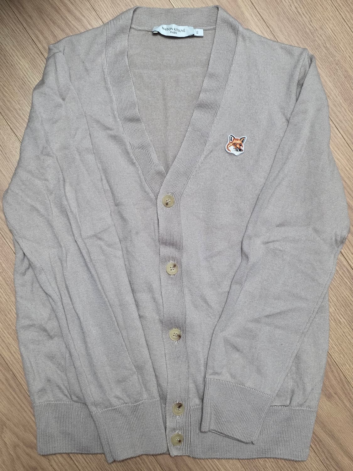 XL) 메종키츠네 폭스 헤드 패치 가디건 상품이미지1