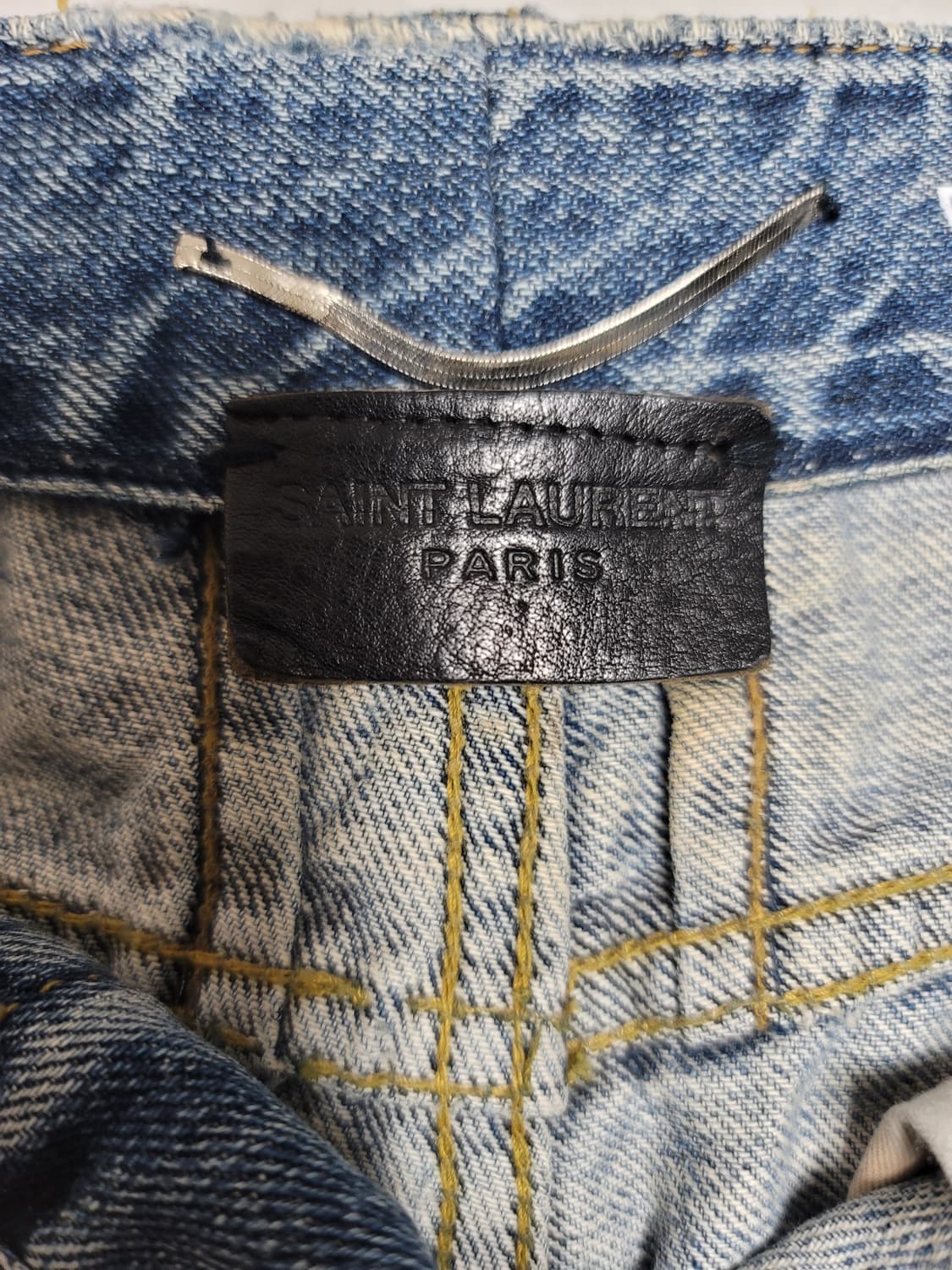 입생로랑 데미지드 데님 청바지 허리단면38 기장109 상태굿
 상품이미지5