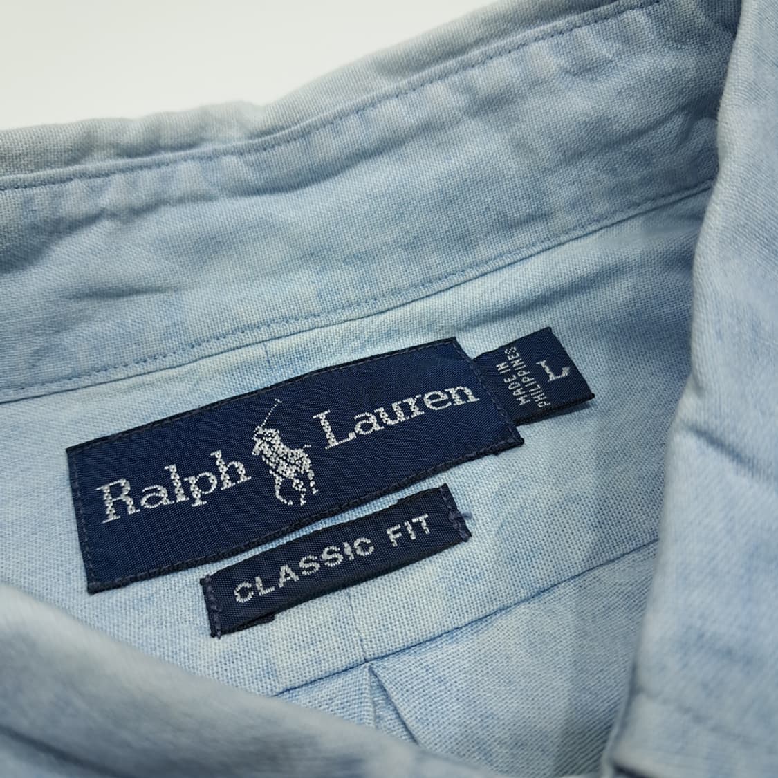 CL493 L 폴로 00s 코튼 멀티포니 샴브레이 셔츠 남방 상품이미지3