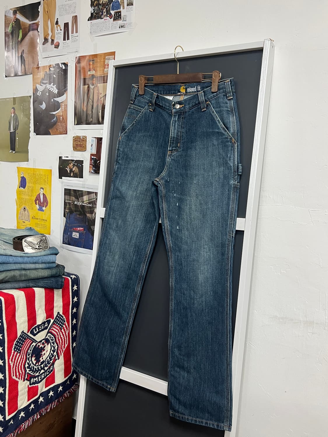 Carhartt 칼하트 릴렉스드 핏 카펜터 데님 팬츠 상품이미지10
