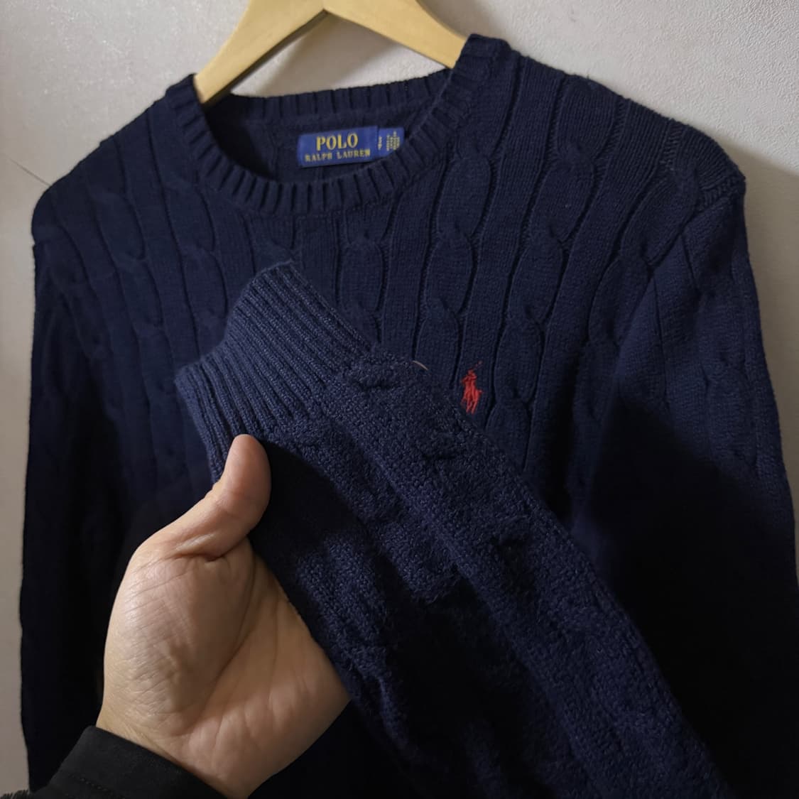 폴로 랄프로렌 꽈배기 코튼 니트 네이비 S (여성 66정도) 상품이미지7