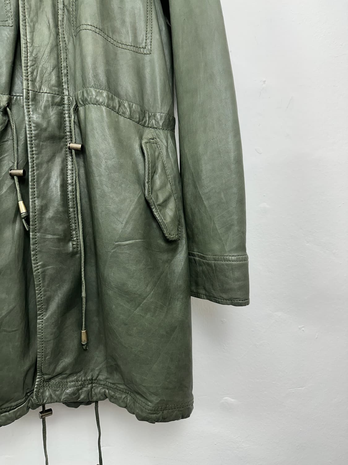 Luva Tram Vegetable Lambs Leather Coat 상품이미지6
