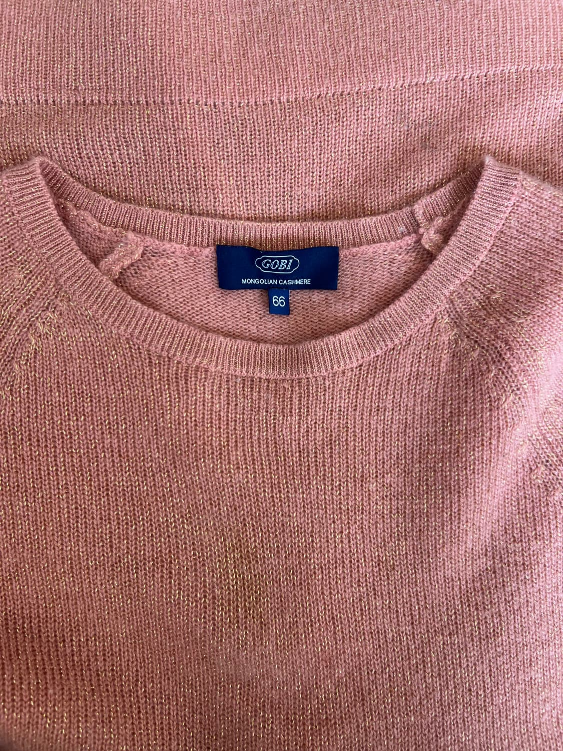 고비 GOBI 여성 핑크 캐시미어100 라운드니트 상품이미지5